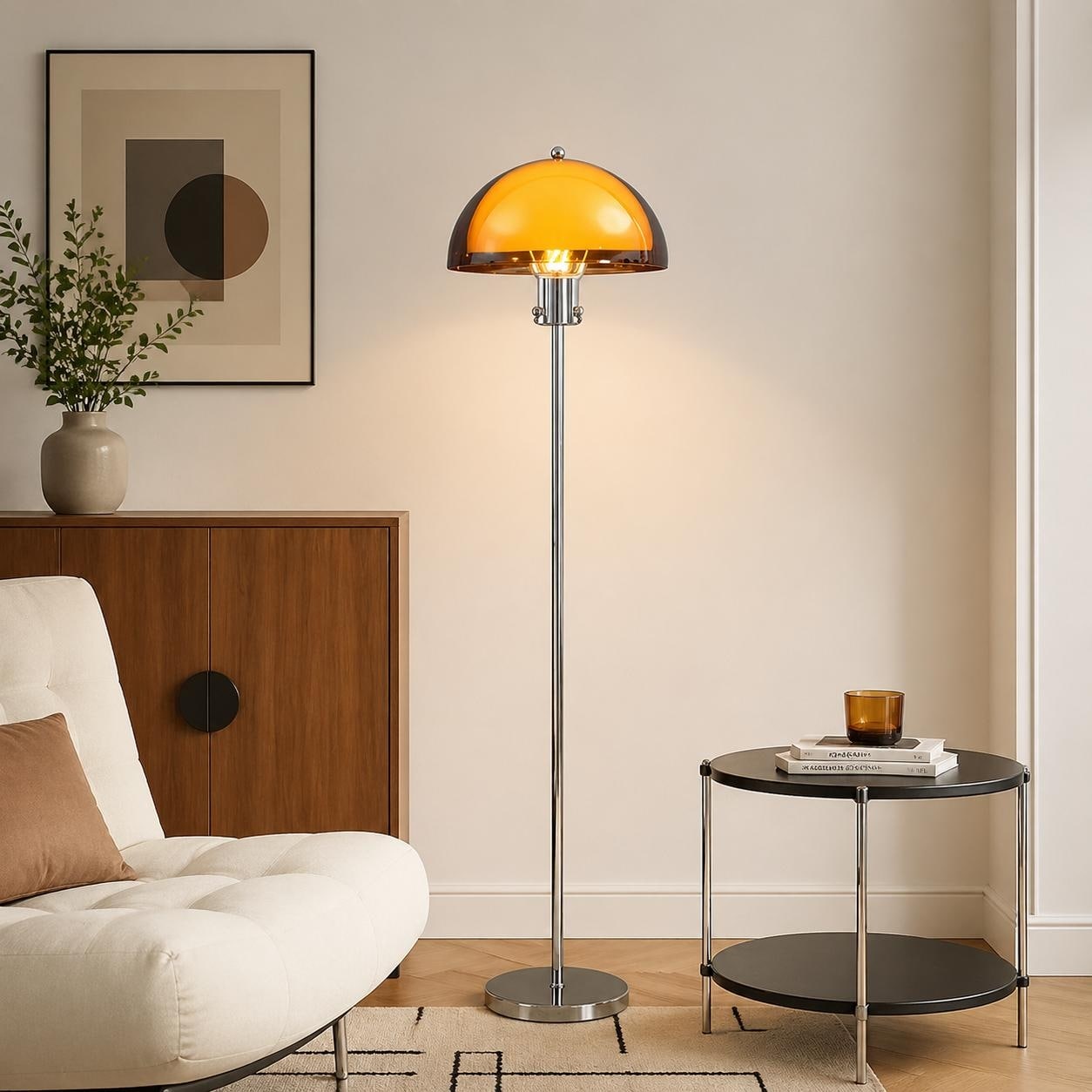 【専用】Modern Floor Lamp ミッドセンチュリー Mid-Century Modern Acrylic Mushroom Floor Lamp with Dual Shade