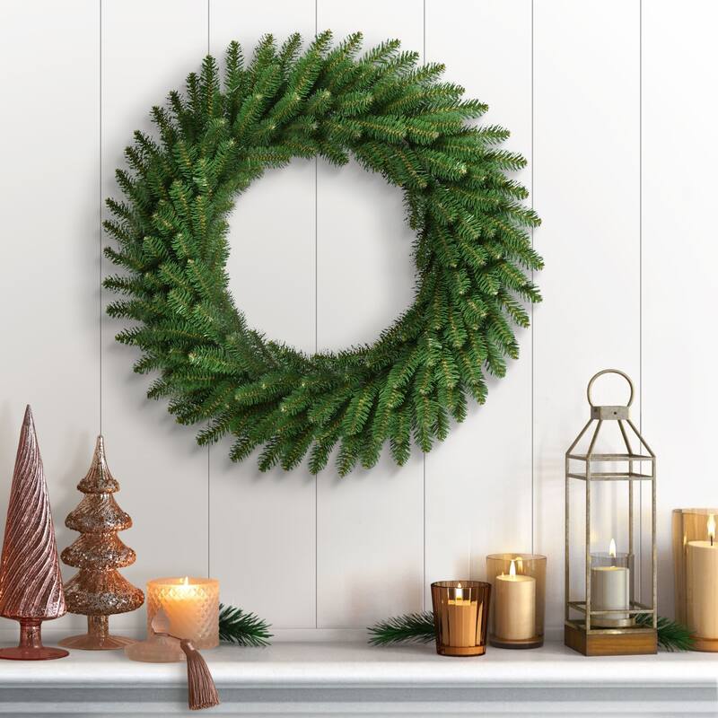 Mountain View Spruce Artificial Christmas Wreath - 2' - Unlit