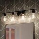 preview thumbnail 1 of 5, Luxury Utilitarian Bath Vanity Light, 8.5"H x 36"W, with Modern Farmhouse Style, Matte Black, by Urban Ambiance
