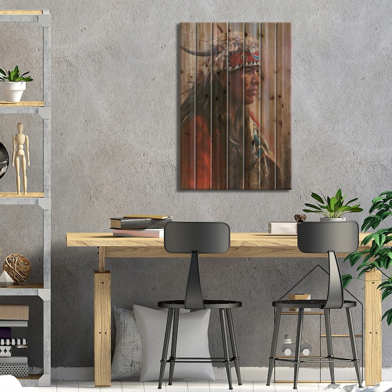 Persuader Print On Wood by David Edward Kucera - Multi-Color