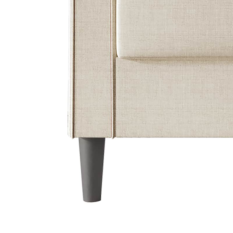 CraftPorch Contemporary Minimalist Linen Upholstered 3-Piece Living Room Set