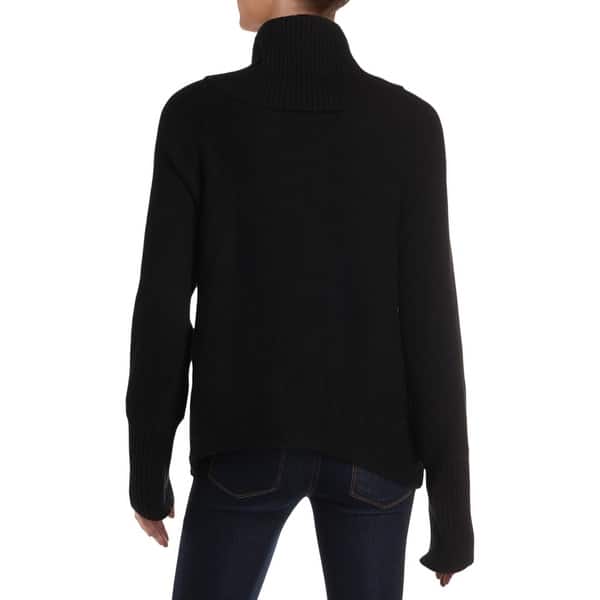 Eileen Fisher Womens Petites Wool Ribbed Sweater