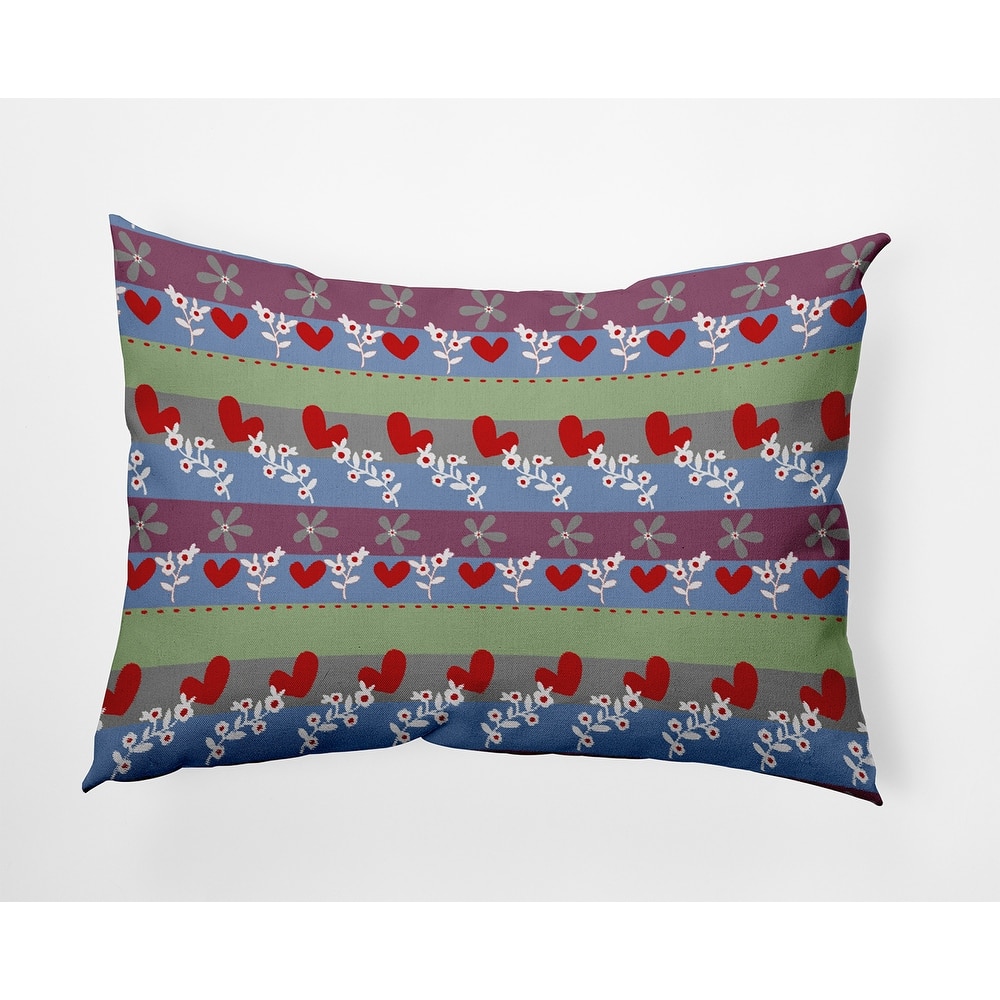 Love Garden Decorative Valentines Day Accent Pillow