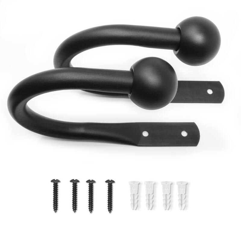 Chicology Holdbacks, Curtain & Drapery Rod Tie Backs & Hardware, Essential - Set of 2