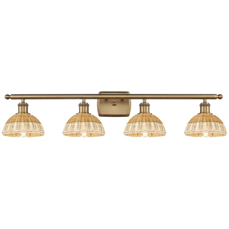Innovations Lighting Endless Possibilities Ballston - Bristol Natural II - 4 Light 38" Bath Vanity Light - Brushed Brass