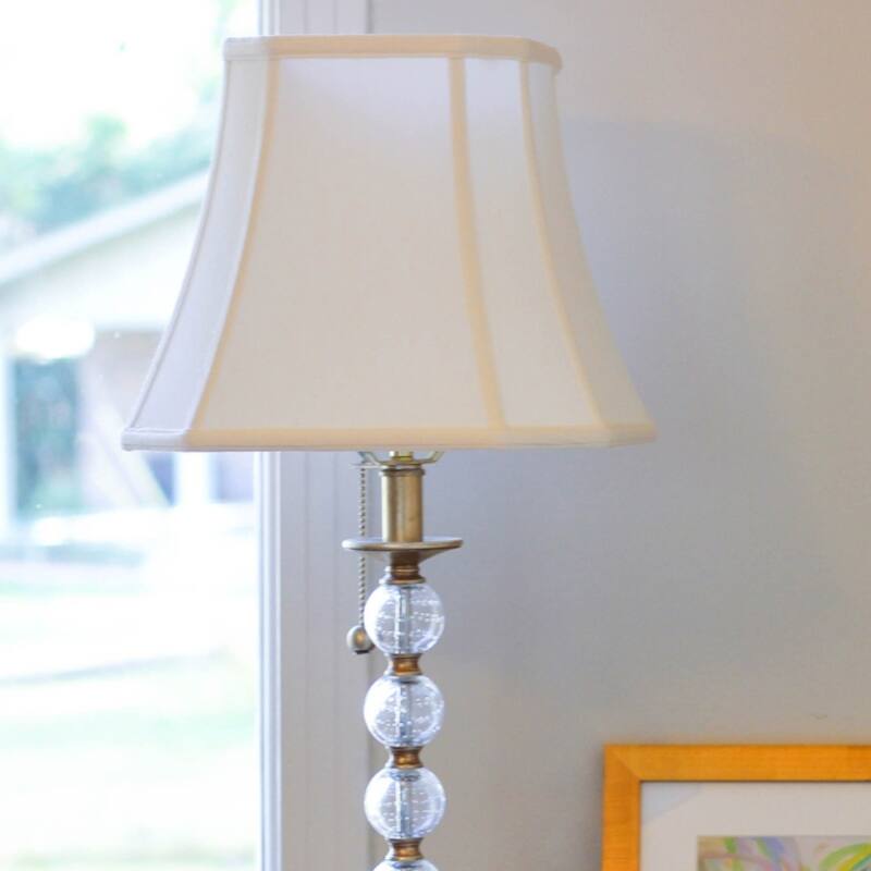 Cut Corner Square Bell Softback Lampshade with Washer Fitter, White