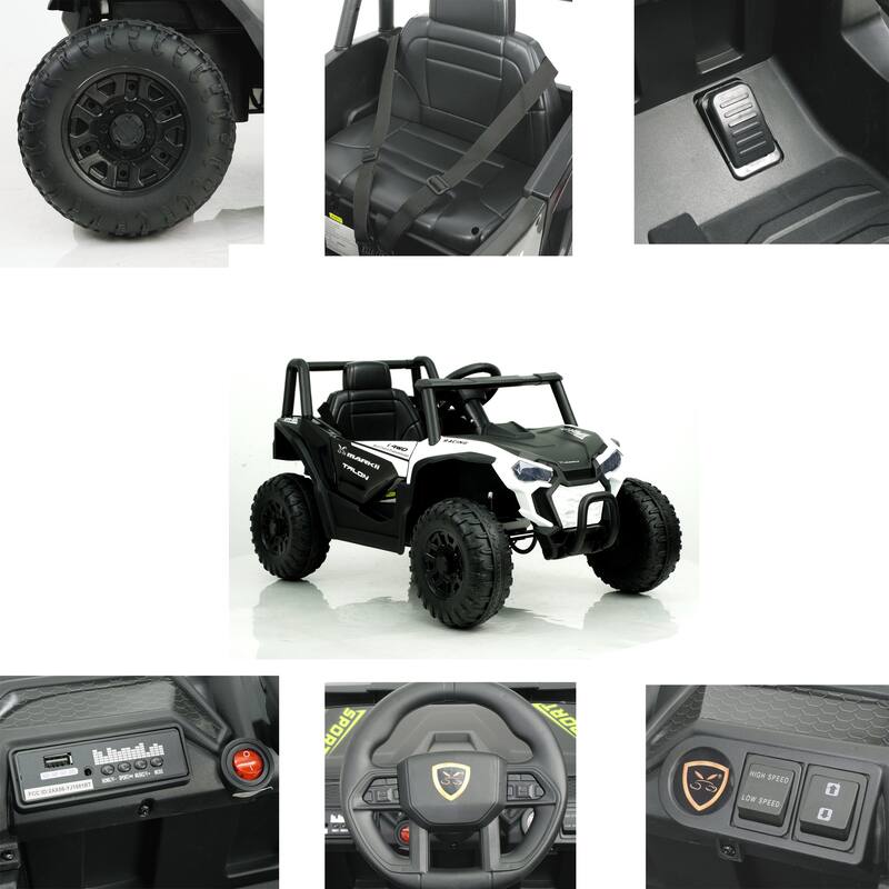 12V Electric Ride-On UTV Car for Kids with Remote Control, LED Lights, Music Player, 3-6 Years