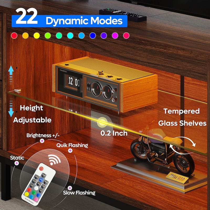 Modern TV Stands for 75/ 80/ 85 inch TV with 2 Drawers - 80 inches