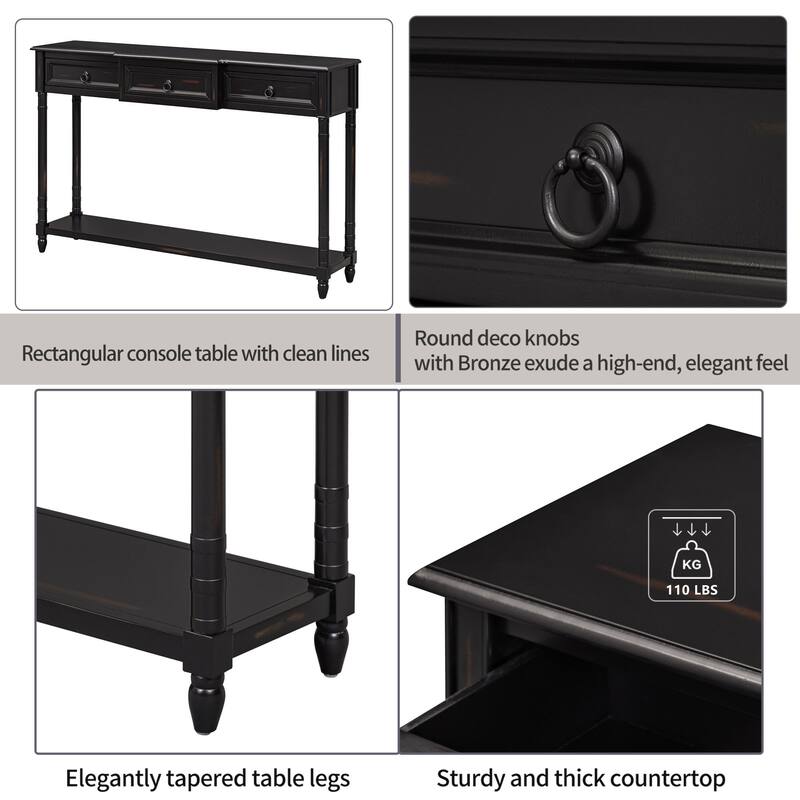Console Table Sofa Table with Drawers
