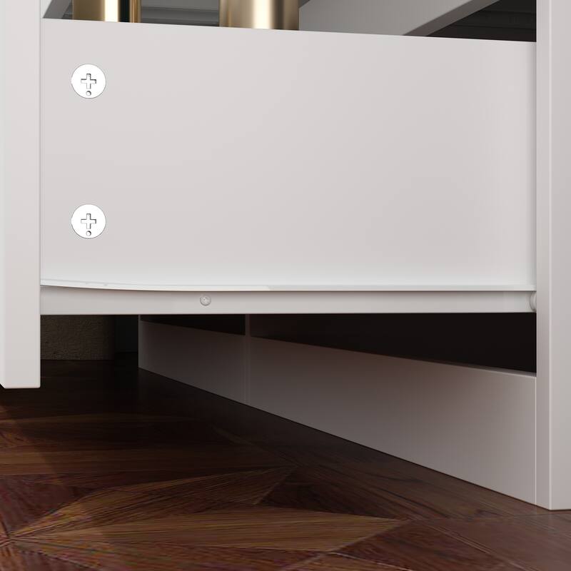Multifunctional Media Console: Contemporary Expandable Unit Dresser