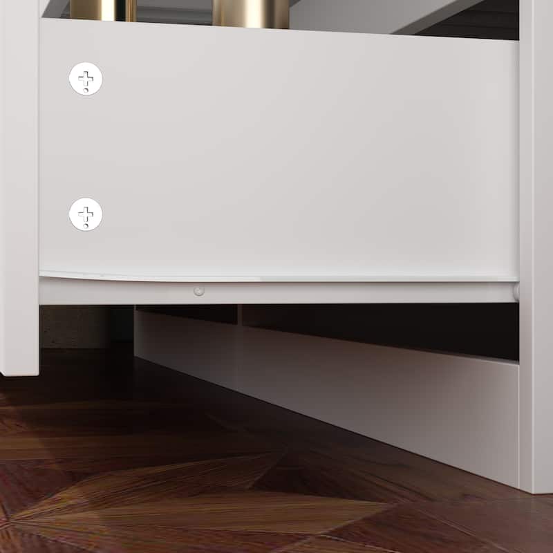 Transformative White Entertainment Center Home Desk Dresser Chest