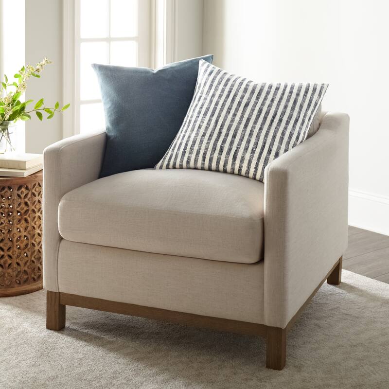 2-Pack Yarn-Dyed Patterns Decor Throw Pillows in Yarn-Dyed Bengal Stripe / Solid