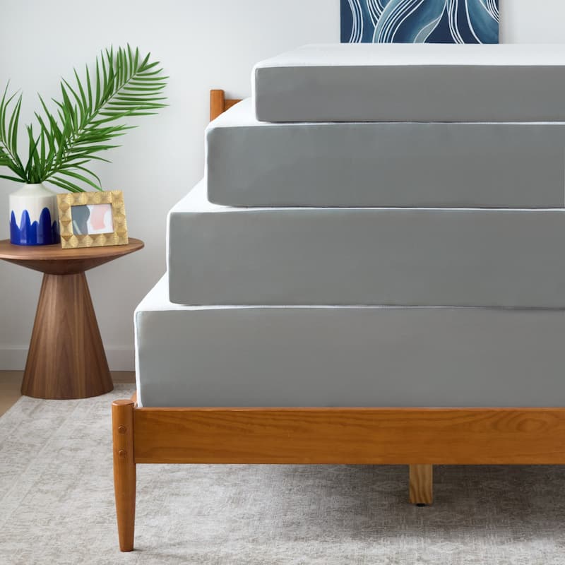 Linenspa Cooling Gel Memory Foam Mattress with Green Tea Infusion - 6, 8, 10, 12 Inch