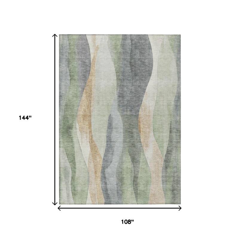 HomeRoots Abstract Transitional Rectangle Outdoor Rug