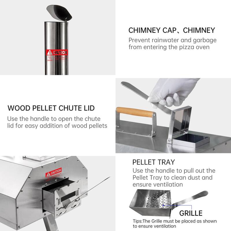 Portable Semi-Automatic Outdoor Wood Fired Pizza Oven