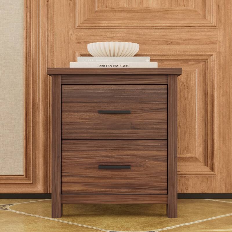 Wooden Bed Frame with Storage Headboard and Charging Station Bedroom Sets