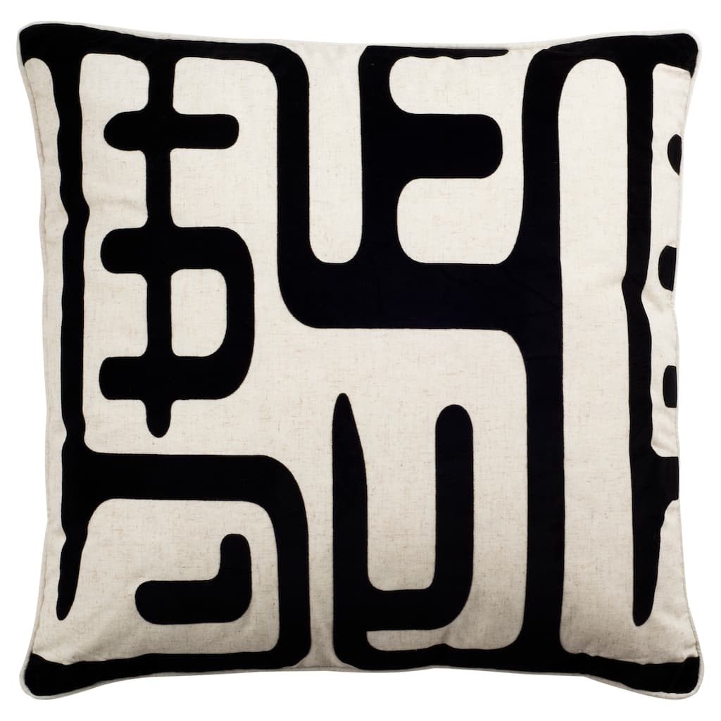 SAFAVIEH Jaeda 24-inch Black Decorative Throw Pillow (Set of 2)