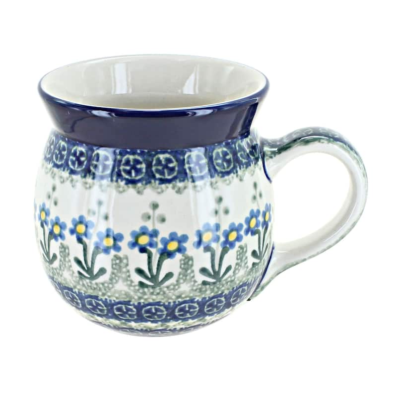 Blue Rose Polish Pottery Ceramika Artystyczna Bubble Mug