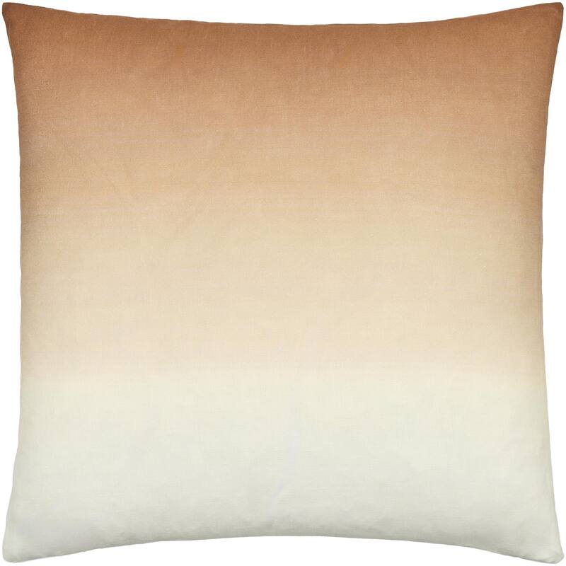 Nadine Bohemian Solid Color Cotton Linen Throw Pillow - 20"L x 20"W - Down - Medium Brown/Brown/Tan/Beige