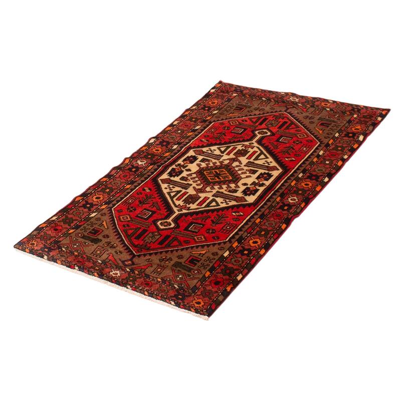 ECARPETGALLERY Hand-knotted Andelz Red Wool Rug - 3'5 x 5'7
