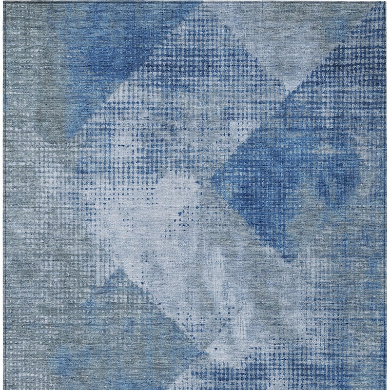 HomeRoots Geometric Transitional Rectangle Outdoor Rug