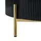 preview thumbnail 13 of 25, Modern Marble Round Coffee Table with 2 large Drawers Storage