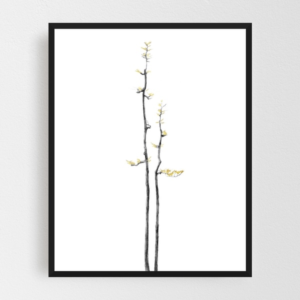 Shop Black And White Floral Botanical Flower Framed Wall Art Print
