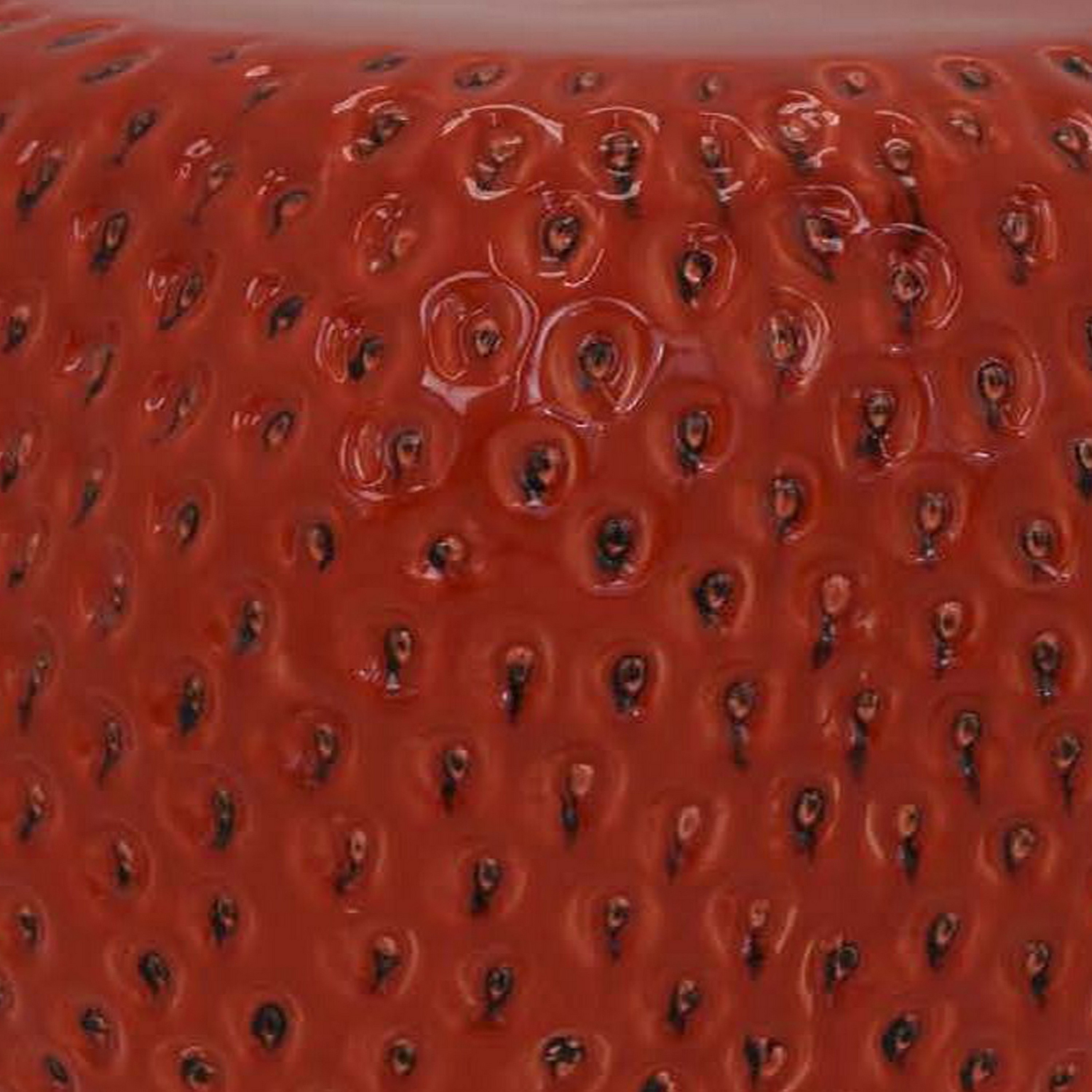 Oriha 18 Inch Plant Stand Garden Stool, Strawberry, Dotted, Red