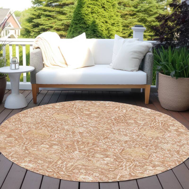 Machine Washable Indoor/ Outdoor Vintage Boho Chantille Rug