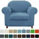 preview thumbnail 30 of 91, Subrtex Stretch Spandex 2-piece Armchair Slipcover Furniture Protector Denim Blue