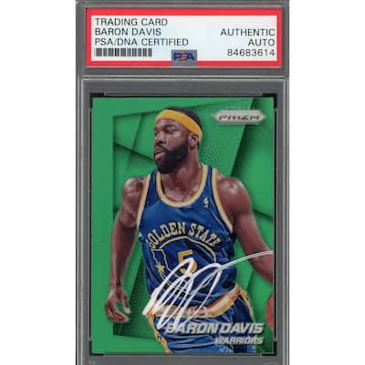 Baron Davis Autographed 2014 Panini Green Prizm Signed Card #166 Auto PSA - 8'6" x 11'6"