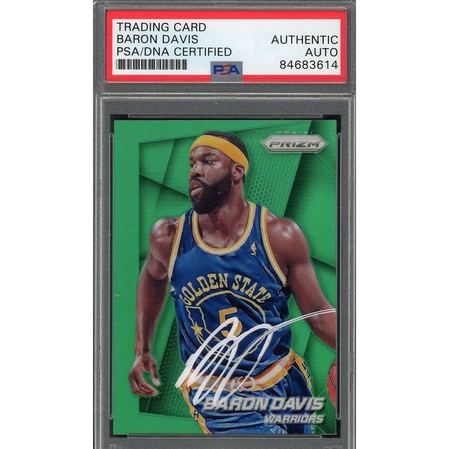 Baron Davis Autographed 2014 Panini Green Prizm Signed Card #166 Auto PSA - 8'6" x 11'6"