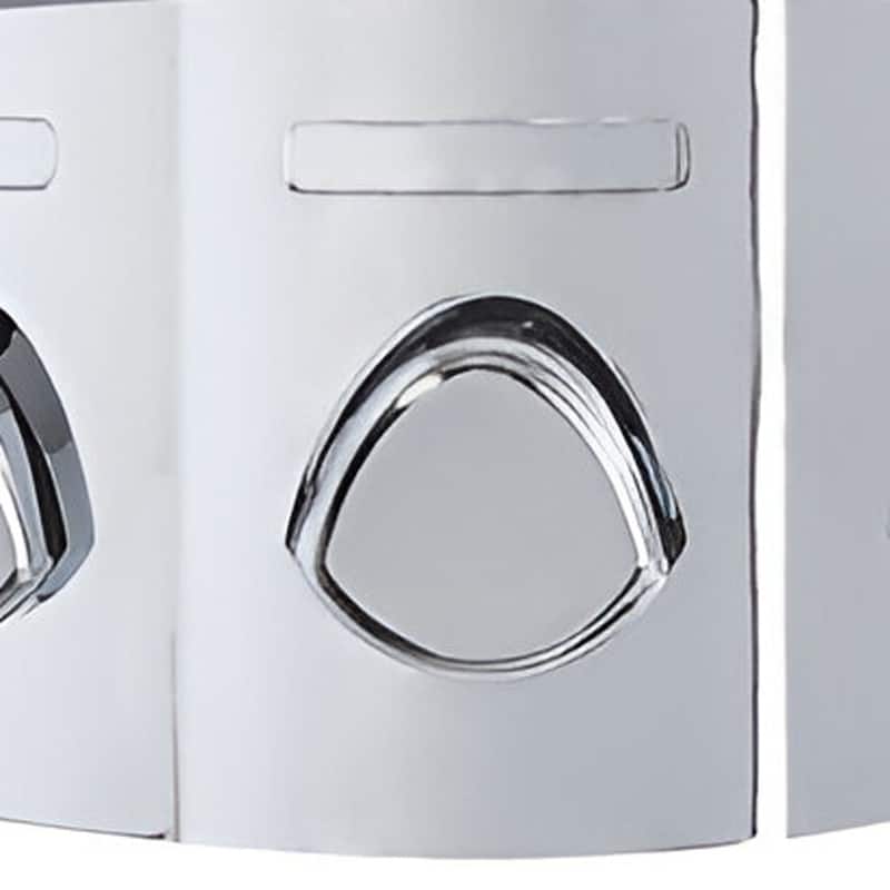 HomeRoots Gray Heavy Duty Plastic Three Chamber Wall Mount Soap Dispenser - 7' X '8.75' X '3.75
