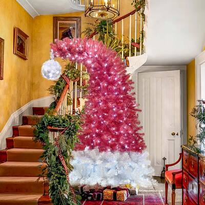 6FT Hinged Fir Artificial Fir Bent Top Christmas Tree