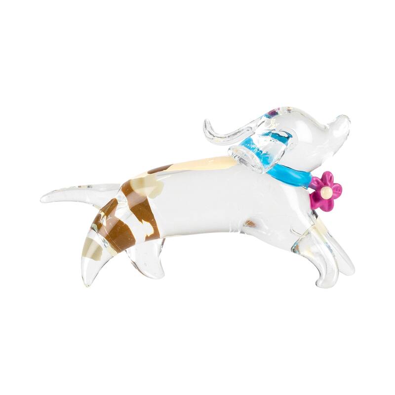 Cotton Candy Standing Dog Crystal Figurine - 2.75"