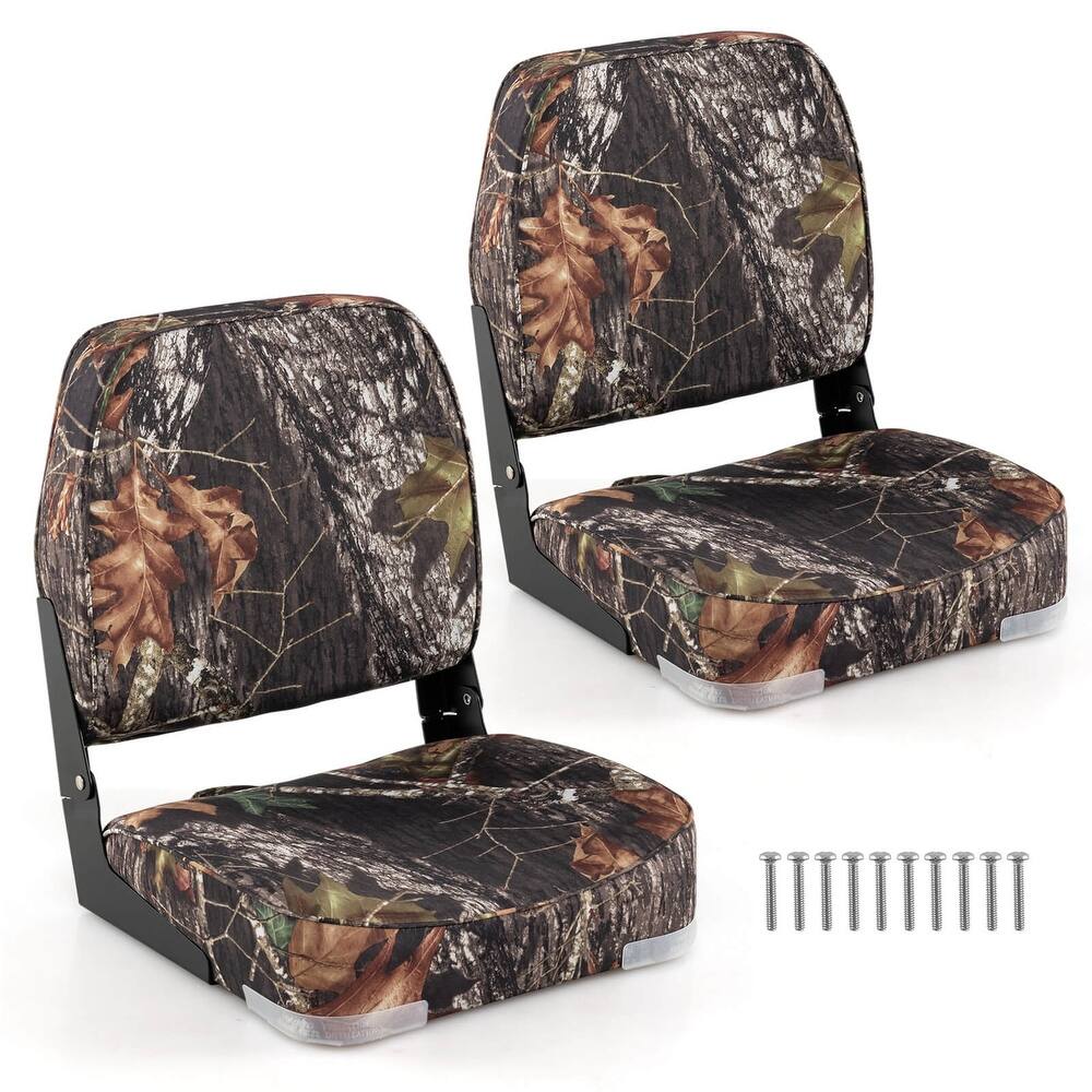 Costway 2-Pack Folding Boat Seats with Thick Sponge Padding Fixing - See Details