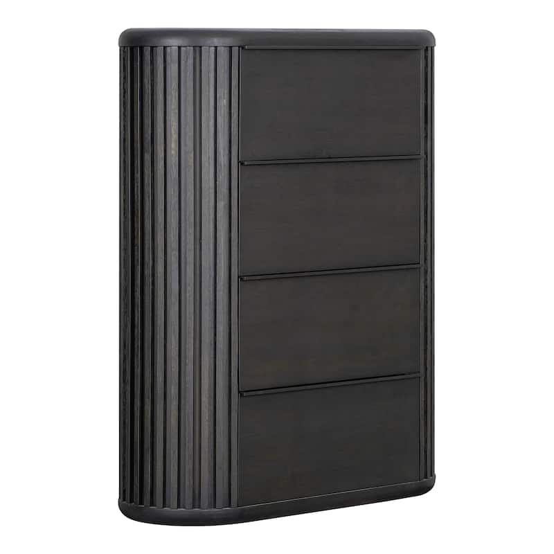 Furniture of America Caelan II Modern 6-Piece Black Solid Wood Panel Bedroom Set