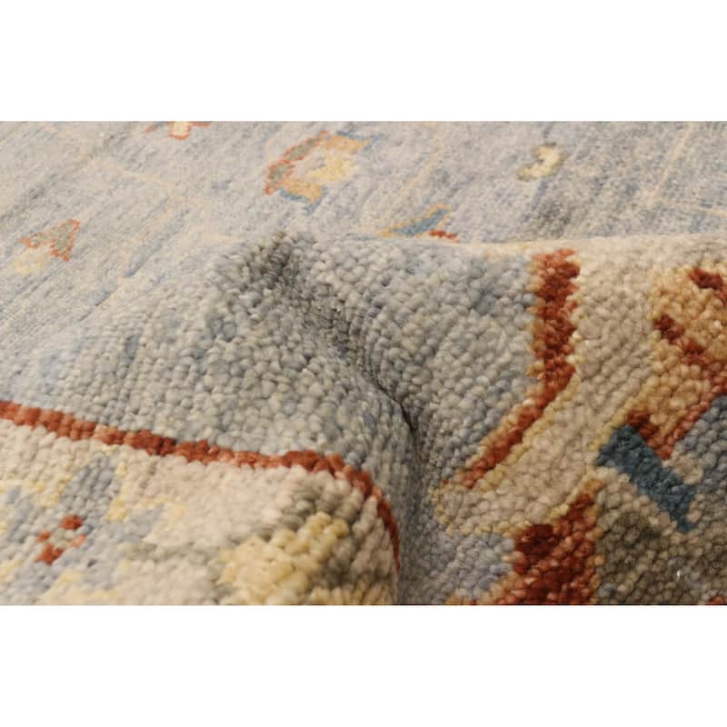 ECARPETGALLERY Hand-knotted Jules Serapi Light Denim Blue Wool Rug - 9'1 x 11'10