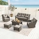 preview thumbnail 93 of 105, Murphy Outdoor Wicker Patio Outdoor Sofa Swivel Chair Coffee Table