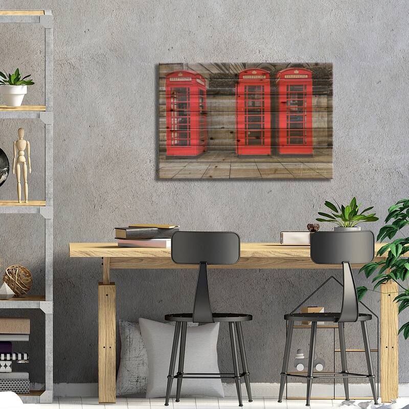 London Calling Print On Wood by Anders Jorulf - Multi-Color