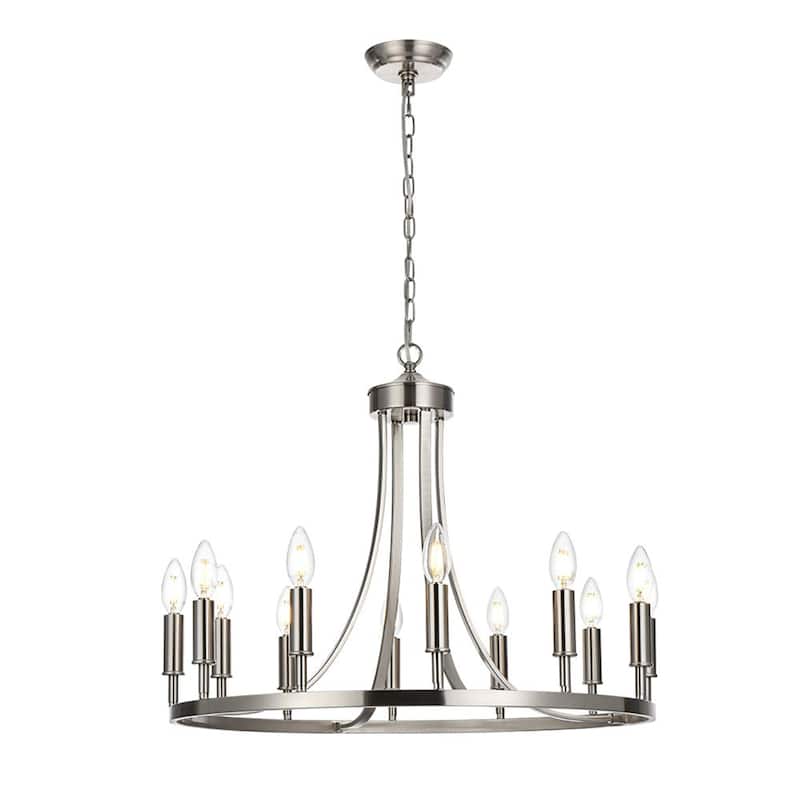 12-Light Modern Farmhouse Chandelier