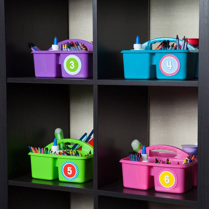 Teacher Created Resources Pink Plastic Storage Caddy, Pack of 6