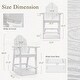 preview thumbnail 13 of 38, Tall Adirondack Chairs Set of 2 with handrails and connecting plates - 28.3"L x 22.6"W x 48.8"H