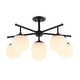 preview thumbnail 2 of 17, SAFAVIEH Lighting Briette Flush Mount - 26" W x 26" D x 15" H Black