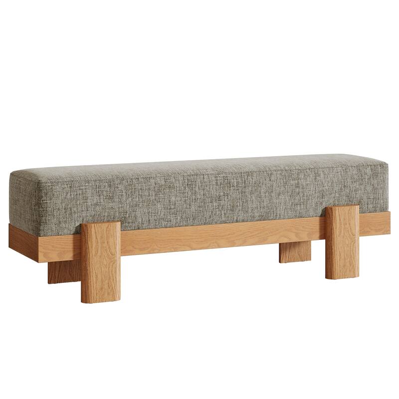 Upholstered Entryway Bench, Modern Shoe Bench, End of Bed Stool Accent Seat for Bedroom, Entrance, Living Room