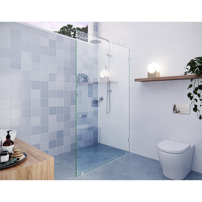 Glass Warehouse 78" x 49" Frameless Shower Door - Single Fixed Panel