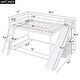 preview thumbnail 20 of 28, Full Over Full Bunk Bed with Ladder, Slide, and Shelves in Grey, Perfect for Maximizing Space and Ensuring Safety for Kids