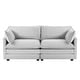 preview thumbnail 54 of 150, Corduroy Sectional Sofa with Removable Ottomans & Ultra-soft Cushions for Living Room & Bedroom Loveseats - Mist Grey