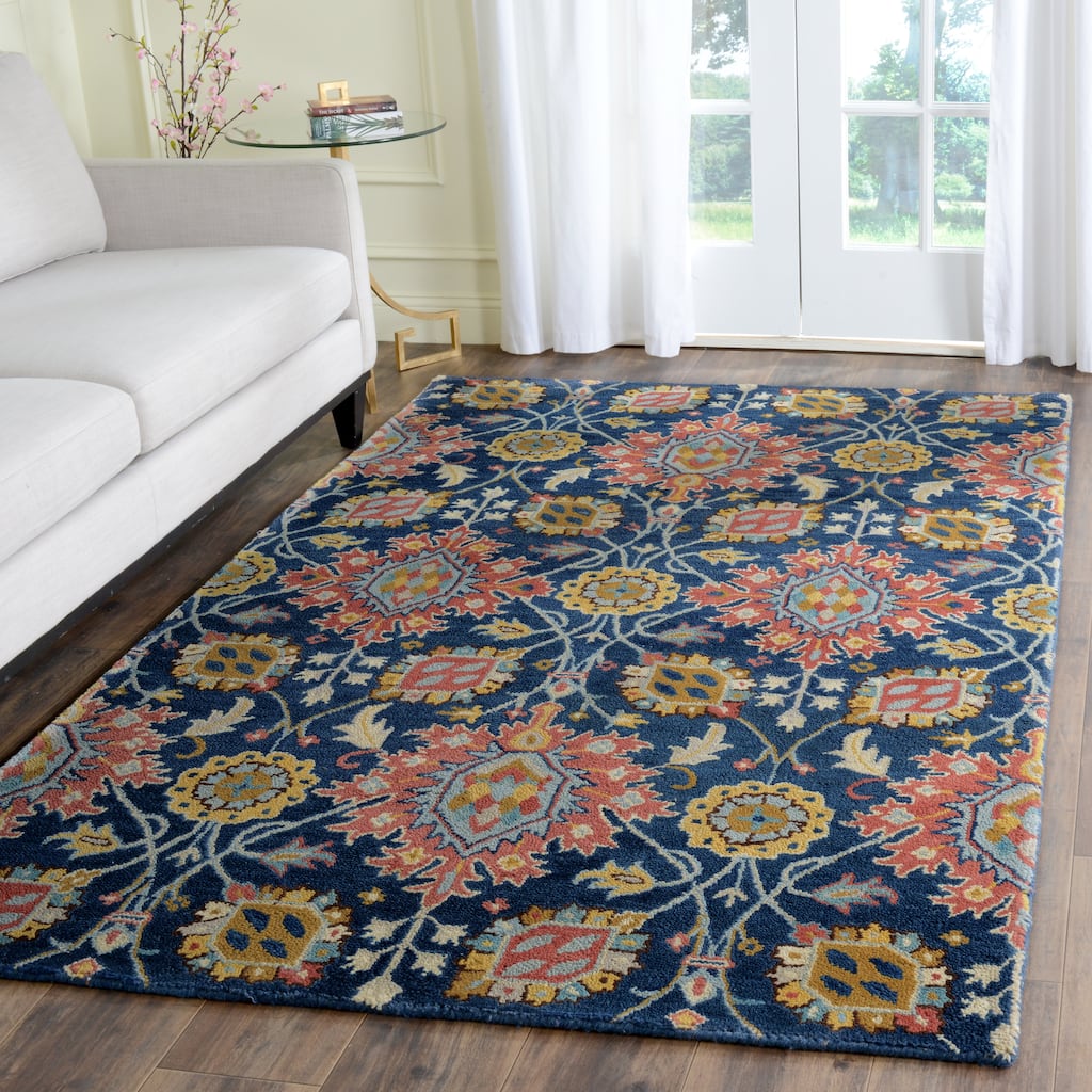 SAFAVIEH Handmade Roslyn Klervi Modern Floral Wool Rug