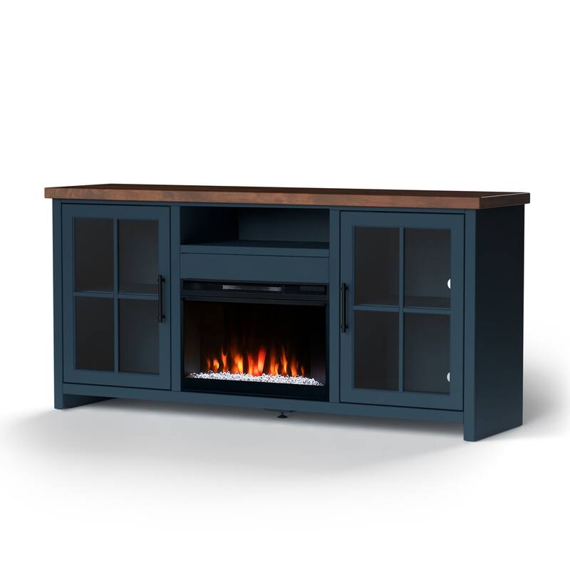 Bridgevine Home 74 inch Fireplace TV Stand Console for TVs up to 85 inches